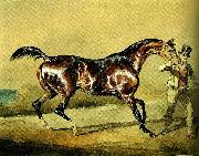 charles emile callande cheval a' l' entrainement oil painting